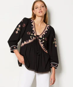 Discount Blouse brodée Fluide|Chic