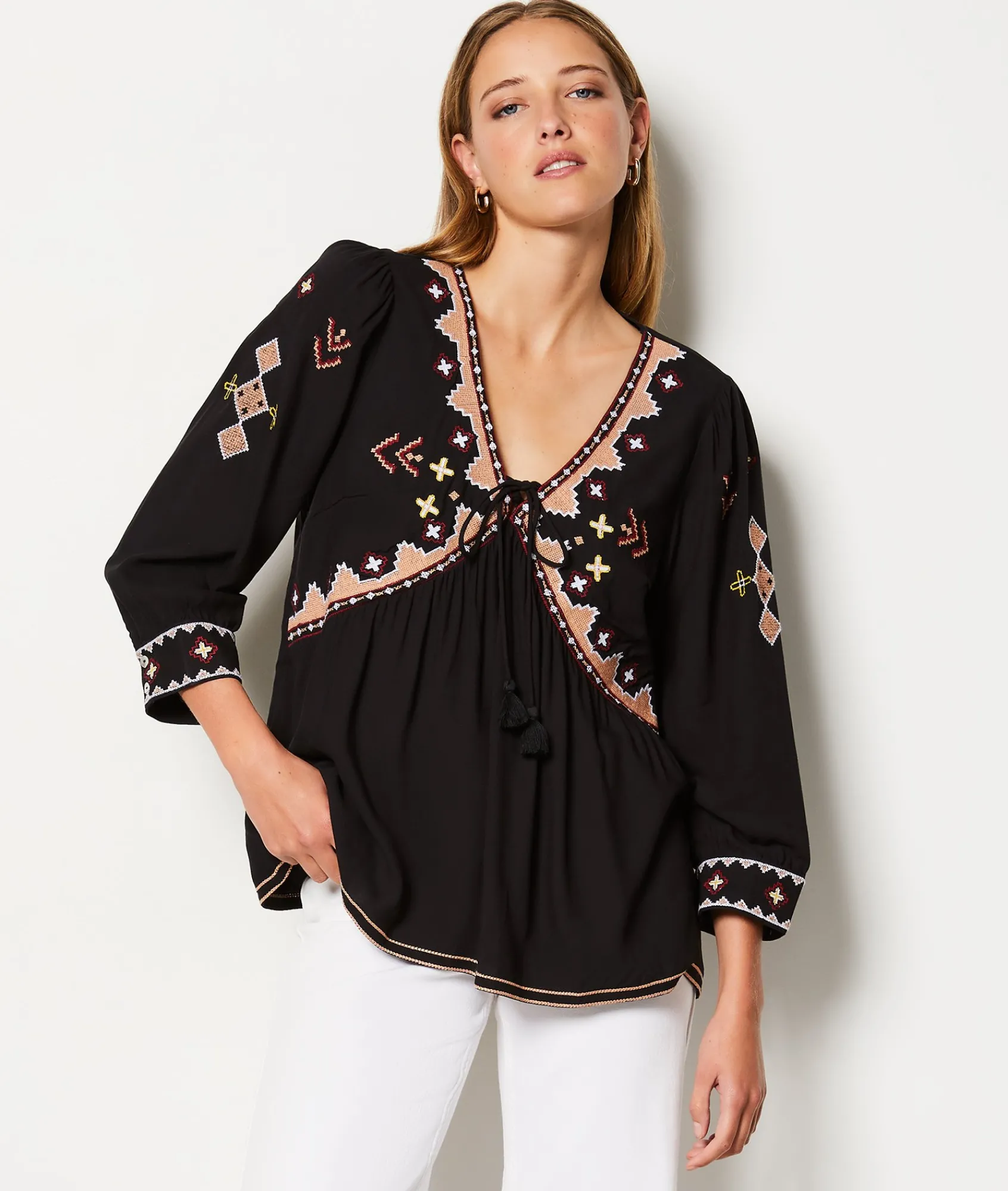 Discount Blouse brodée Fluide|Chic