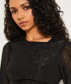 Cheap Blouse courte à paillettes dos nu Fluide