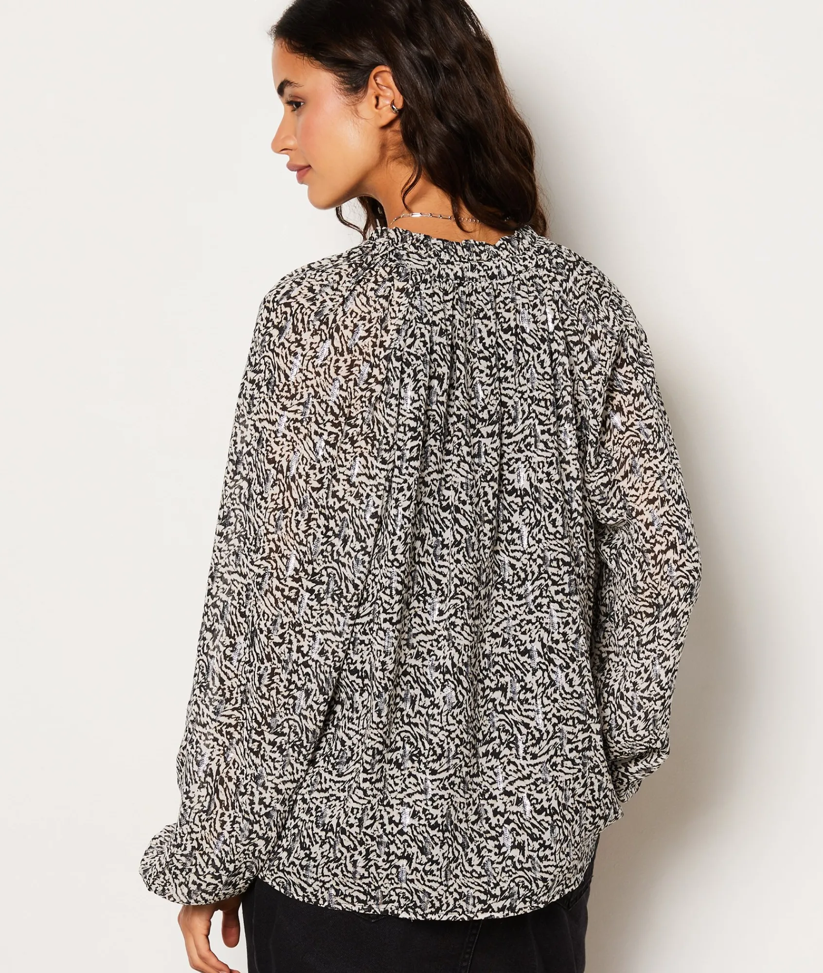Fashion Blouse fluide à motifs Fluide|Imprimé