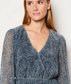 Flash Sale Blouse manches longues irisée Imprimé|Fluide