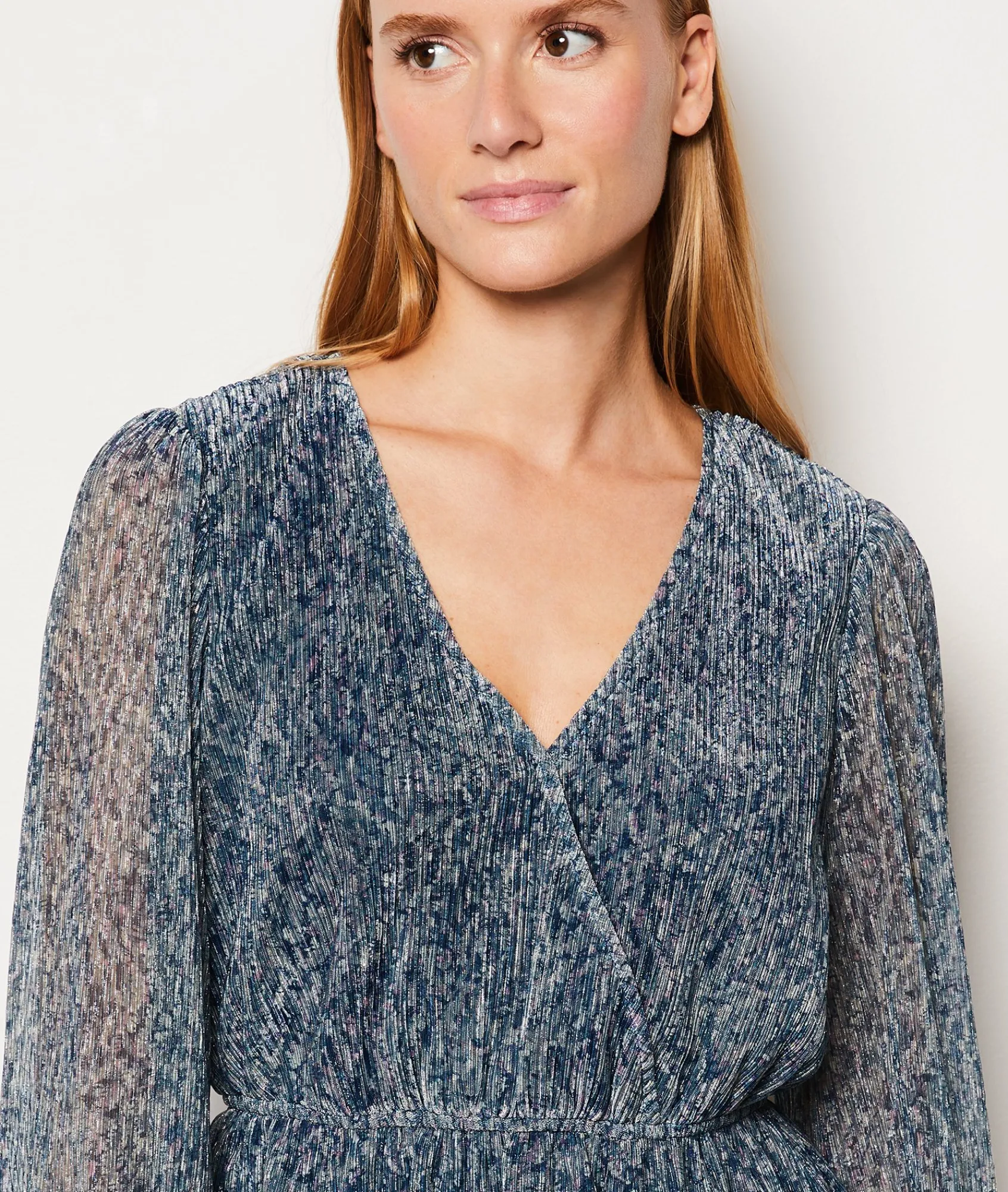 Flash Sale Blouse manches longues irisée Imprimé|Fluide