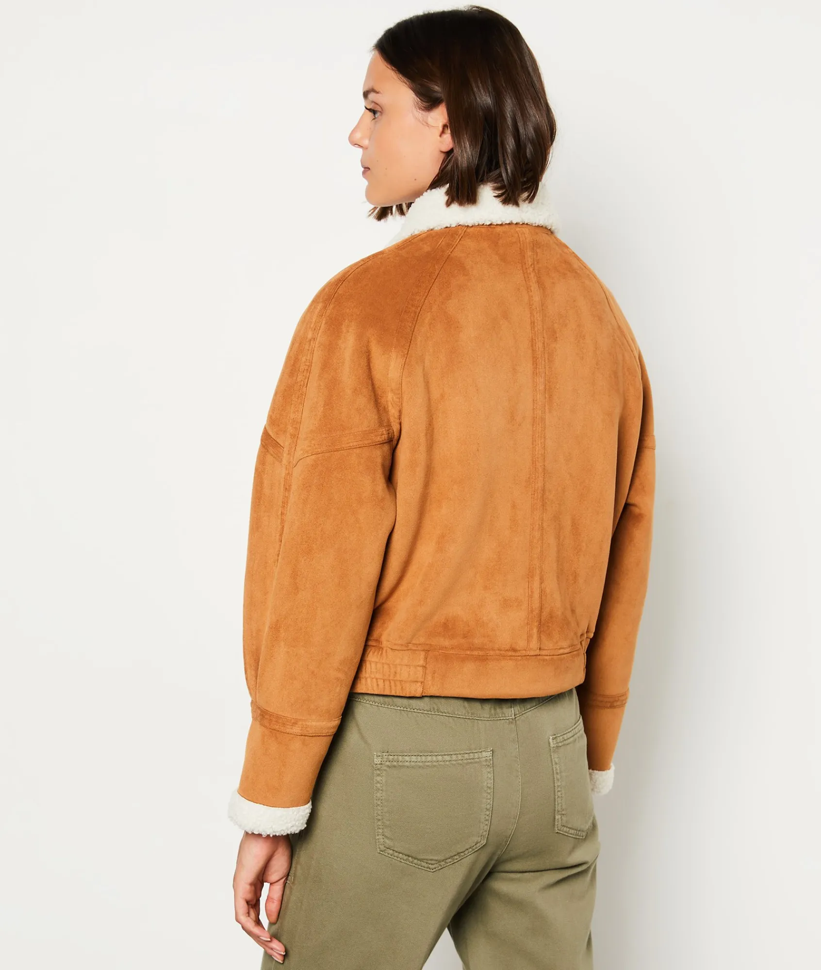 Best Sale Blouson col effet bouclette Vestes