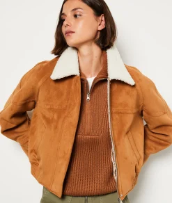Best Sale Blouson col effet bouclette Vestes
