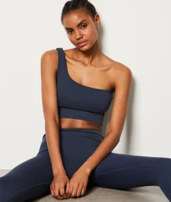 Cheap Brassière asymétrique côtelée - Maintien léger Brassières
