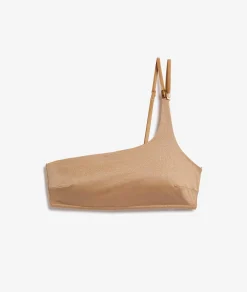 Cheap Brassière asymétrique haut de maillot texturé Brassières
