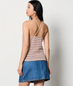 Fashion Caraco à fines bretelles rayé Débardeurs