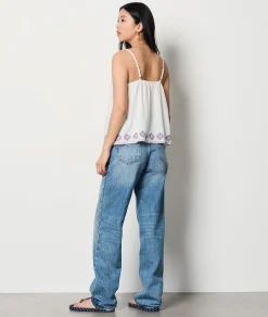 Shop Caraco brodé en coton Débardeurs