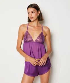 Clearance Caraco décolleté dentelle Hauts De Pyjama