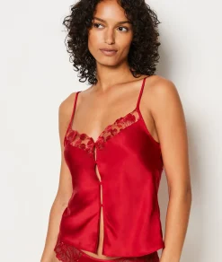 Cheap Caraco détails tulle brodé Hauts De Pyjama