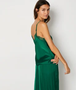 Fashion Caraco satiné Hauts De Pyjama