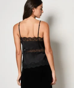 Discount Caraco satiné en dentelle Débardeurs