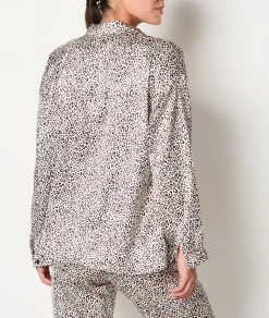 Clearance Chemise de nuit motif léopard Hauts De Pyjama