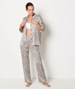 Clearance Chemise de nuit motif léopard Hauts De Pyjama