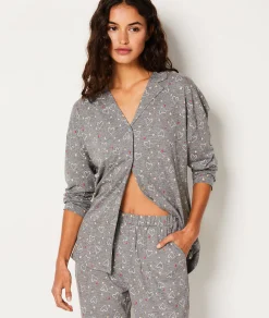 Best Chemise de pyjama en coton à cœurs Hauts De Pyjama
