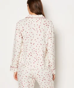 Best Chemise de pyjama en coton imprimée Hauts De Pyjama