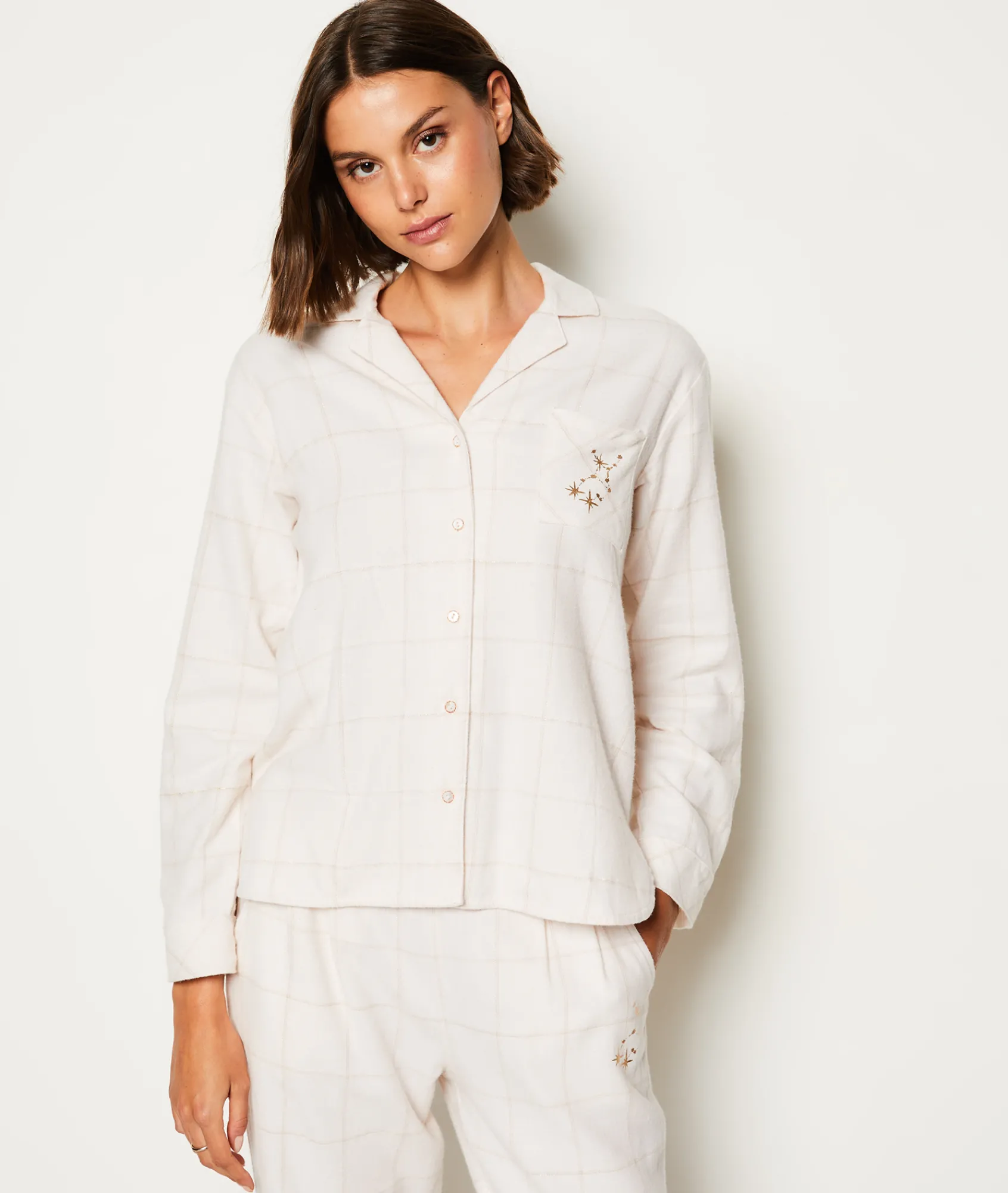 Fashion Chemise de pyjama en coton Hauts De Pyjama