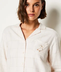 Fashion Chemise de pyjama en coton Hauts De Pyjama