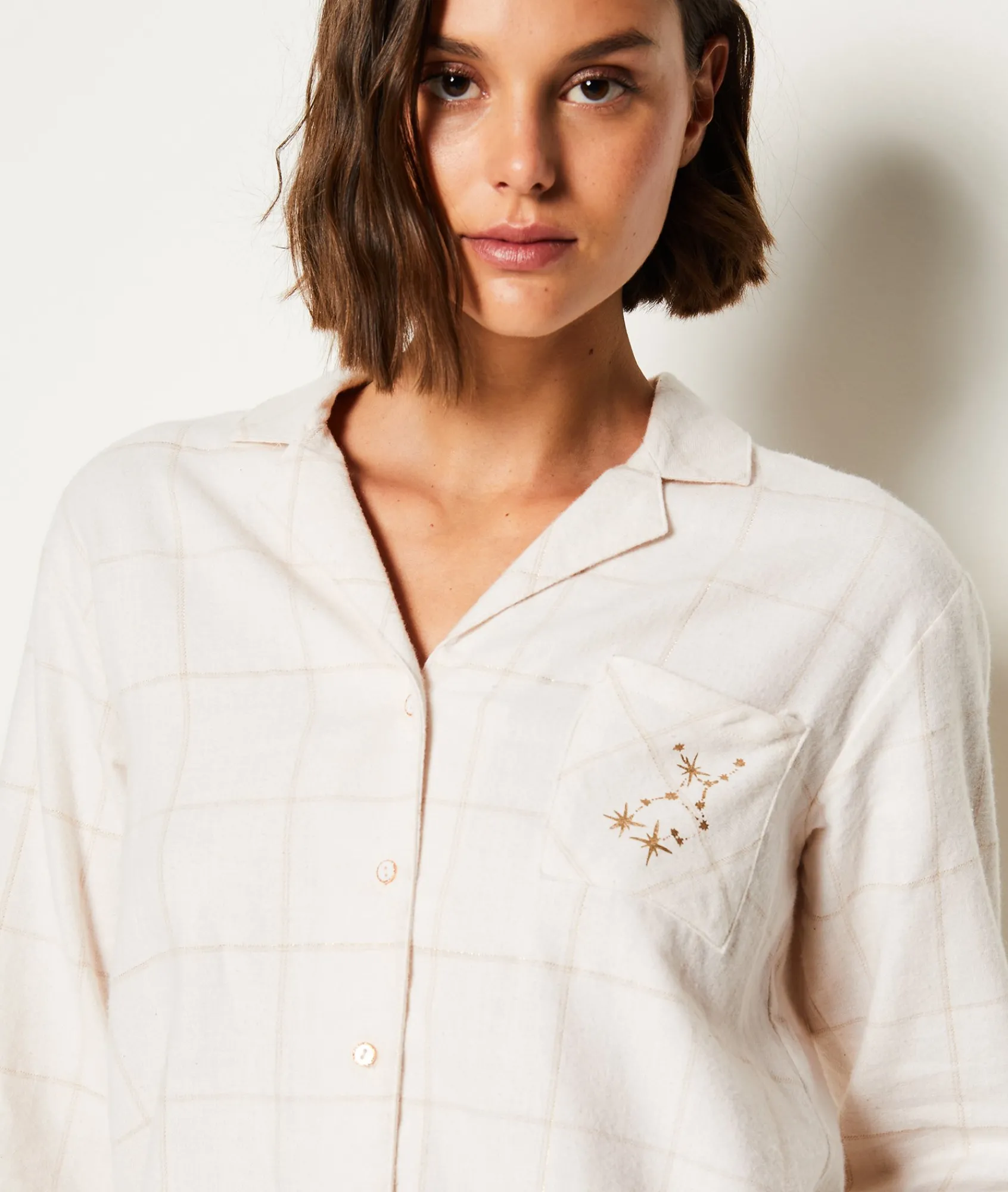 Fashion Chemise de pyjama en coton Hauts De Pyjama