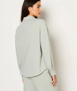 Discount Chemise de pyjama en lin Hauts De Pyjama