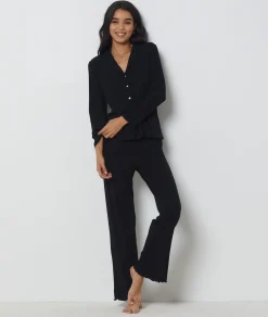 Cheap Chemise de pyjama en maille côtelée Richelieu Hauts De Pyjama