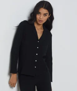 Cheap Chemise de pyjama en maille côtelée Richelieu Hauts De Pyjama