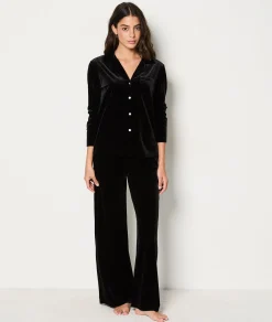 Cheap Chemise de pyjama en velours Hauts De Pyjama