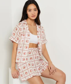 Best Chemise de pyjama motif soleil en coton Hauts De Pyjama