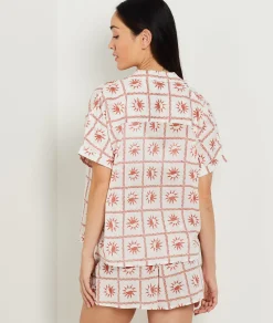 Best Chemise de pyjama motif soleil en coton Hauts De Pyjama