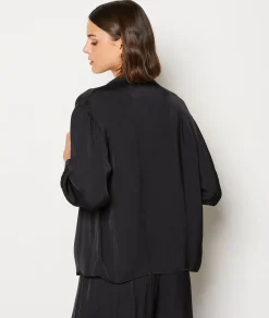 Cheap Chemise de pyjama satinée Hauts De Pyjama