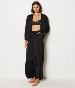 Cheap Chemise de pyjama satinée Hauts De Pyjama