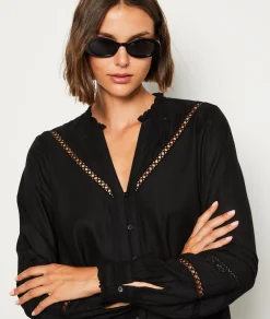 Cheap Chemise fluide brodée Fluide|Chic