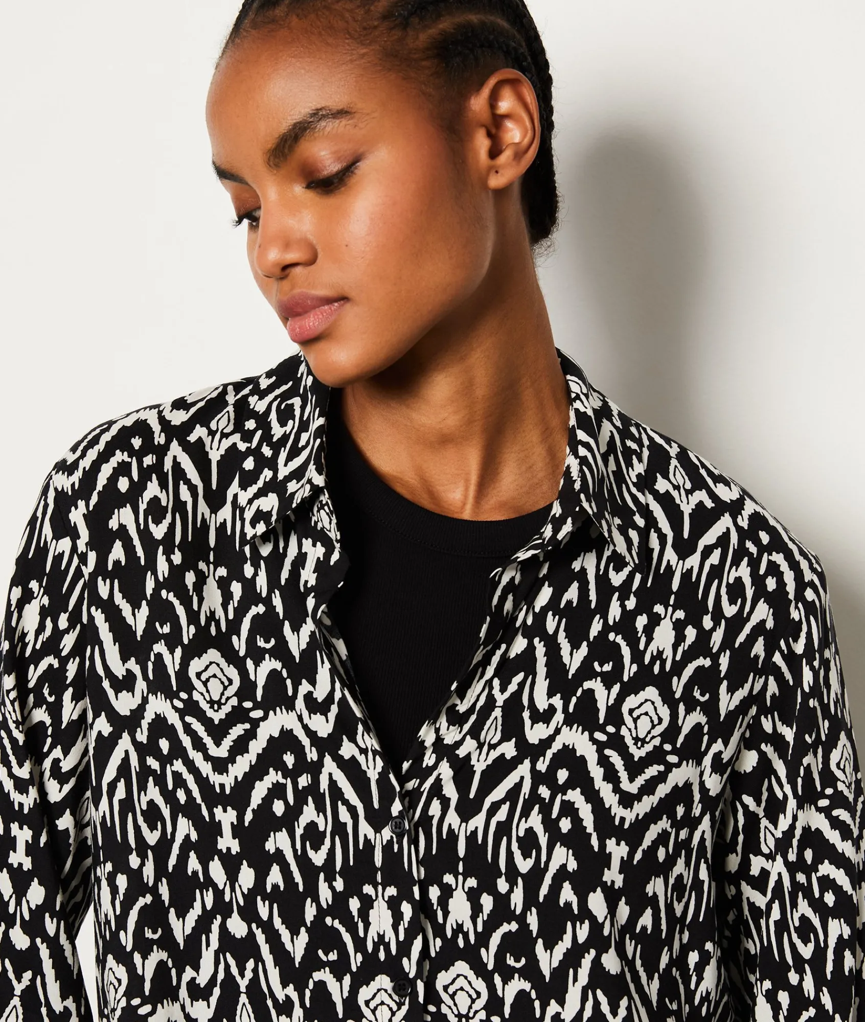 Clearance Chemise fluide imprimée Imprimé|Fluide