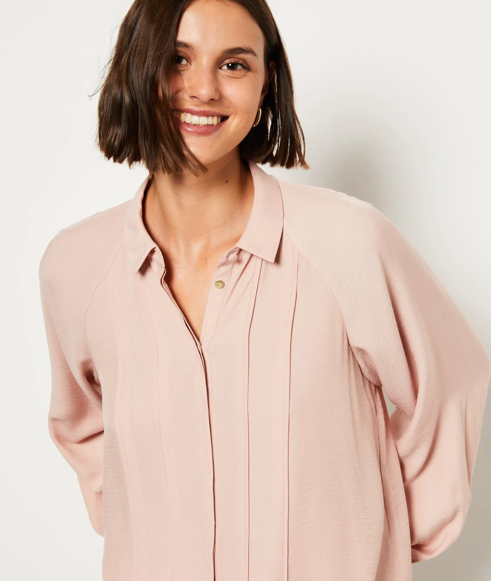 Cheap Chemise manches longues Fluide|Classique
