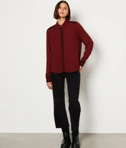 Discount Chemise manches longues brodée Fluide|Chic
