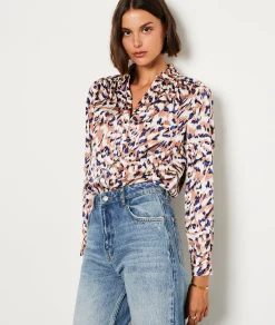 Clearance Chemise manches longues imprimé Imprimé|Fluide