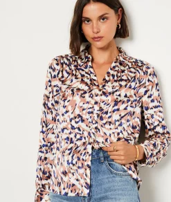 Clearance Chemise manches longues imprimé Imprimé|Fluide