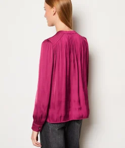 Cheap Chemise manches longues satinée Fluide|Chic