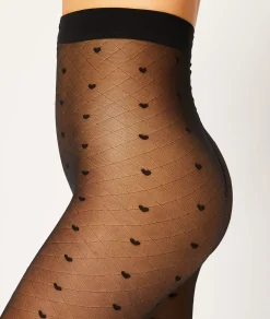 Store Collant mode plumetis coeur Collant Et Bas|Collants Et Bas