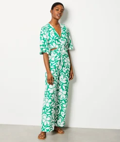 Best Combinaison manches courtes imprimée Robes Fleuries|Robes Imprimées