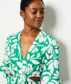 Best Combinaison manches courtes imprimée Robes Fleuries|Robes Imprimées