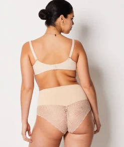 Outlet Culotte gainante taille haute détails dentelle - Maintien médium Culottes Taille Haute|Culottes