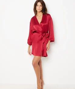 Cheap Déshabillé en soie Déshabillés, Kimonos & Peignoirs