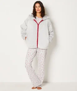 Shop Ensemble 3 pièces de pyjamas veste polaire Pyjamas 2 Et 3 Pièces