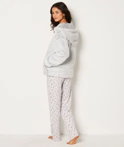 Shop Ensemble 3 pièces de pyjamas veste polaire Pyjamas 2 Et 3 Pièces