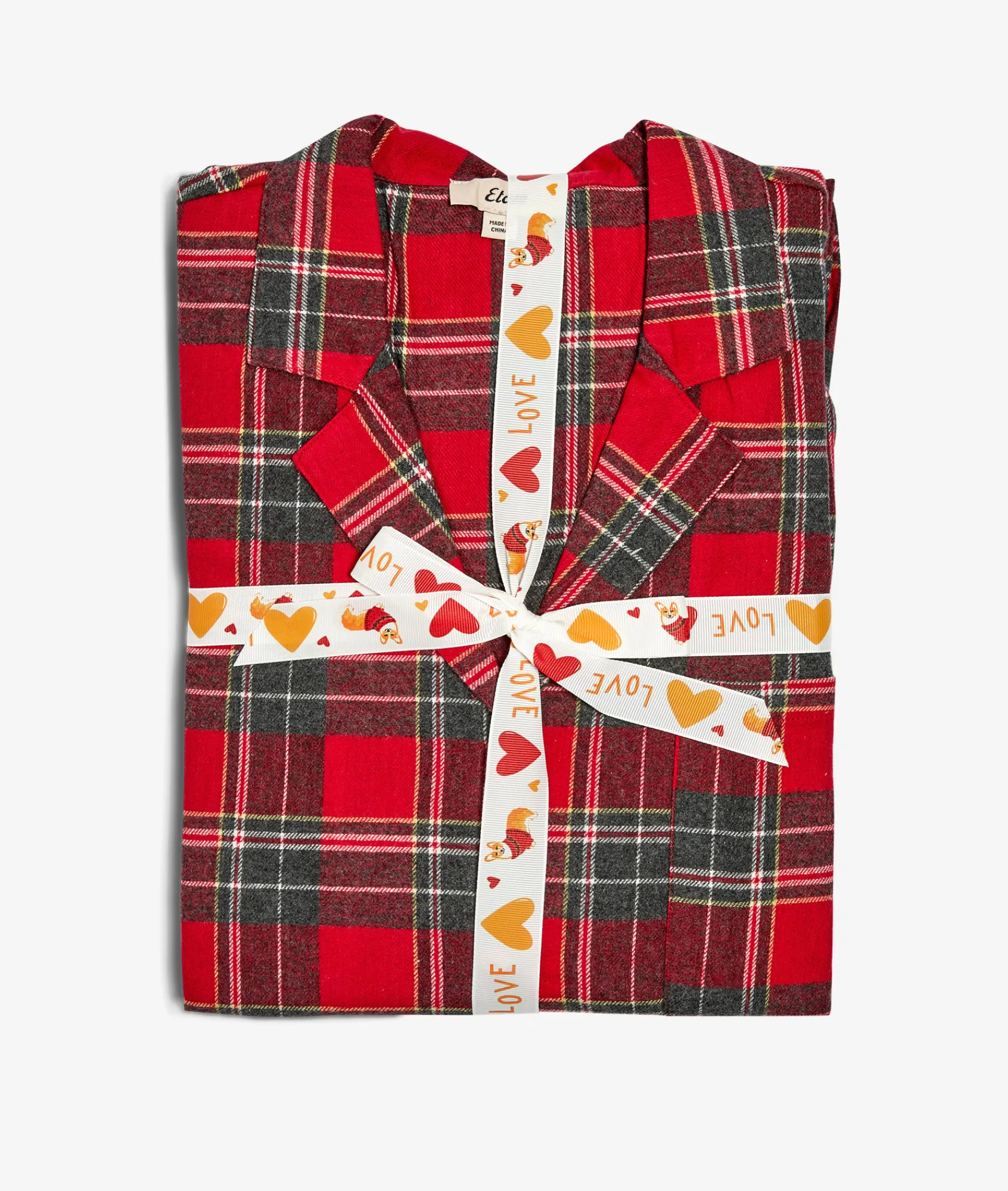 Clearance Ensemble 2 pièces de pyjamas en coton à carreaux Pyjamas 2 Et 3 Pièces