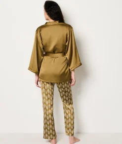 Hot Ensemble 3 pièces de pyjamas satiné Pyjamas 2 Et 3 Pièces