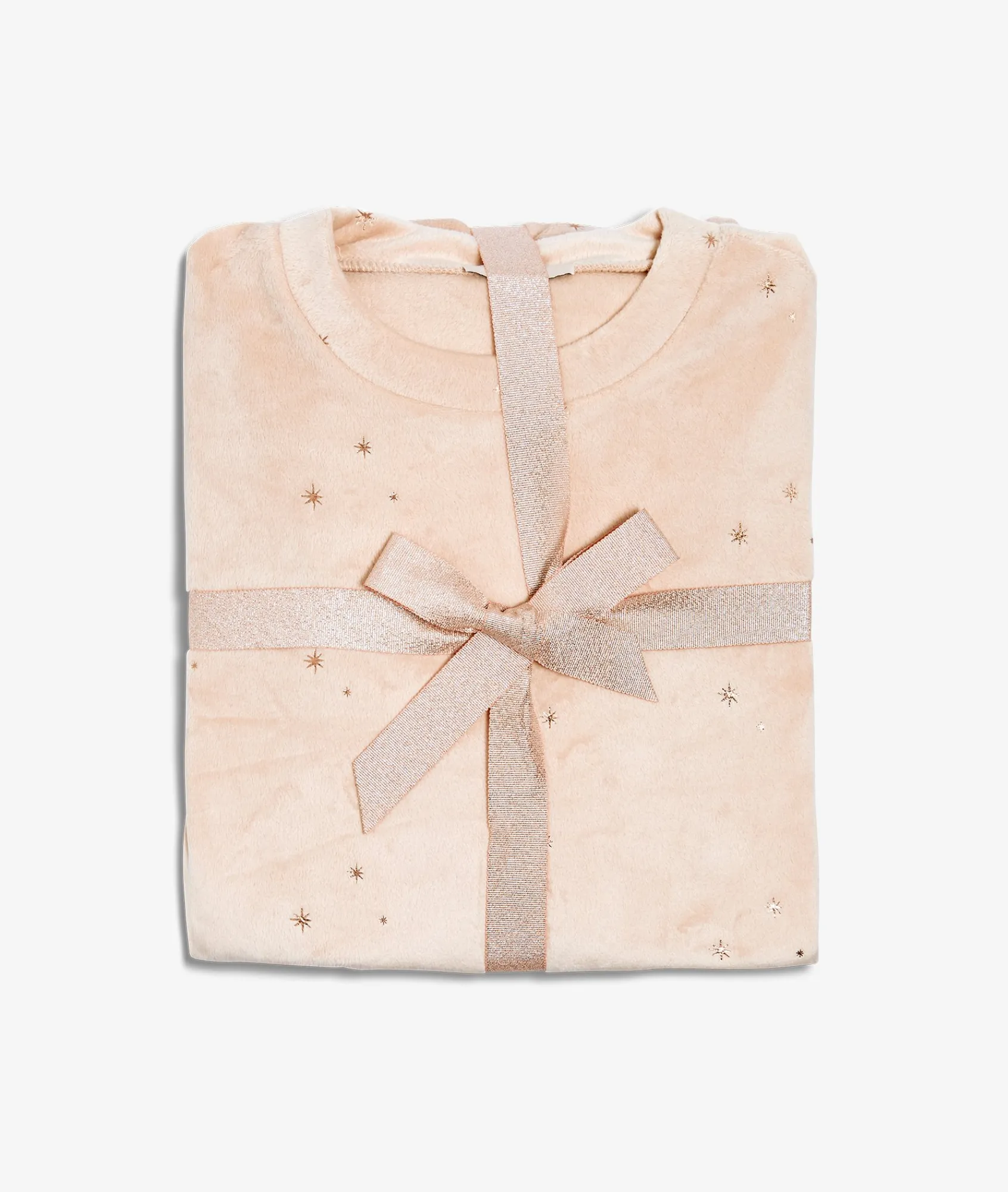 Clearance Ensemble 2 pièces de pyjamas en velours imprimé dorée Pyjamas 2 Et 3 Pièces