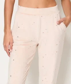 Clearance Ensemble 2 pièces de pyjamas en velours imprimé dorée Pyjamas 2 Et 3 Pièces
