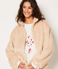 Clearance Ensemble 3 pièces de pyjamas veste polaire Pyjamas 2 Et 3 Pièces